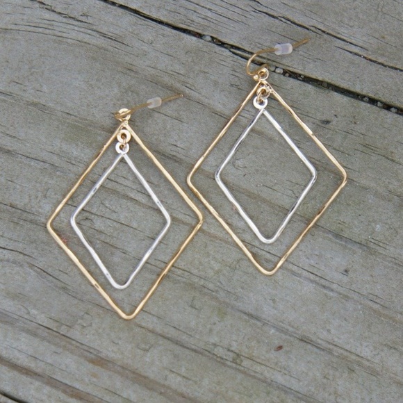 Miss Chic Gold and Silver Earrings, NWOT - Picture 4 of 6